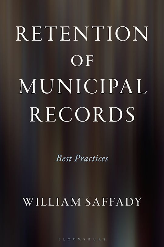 Retention of Municipal Records cover