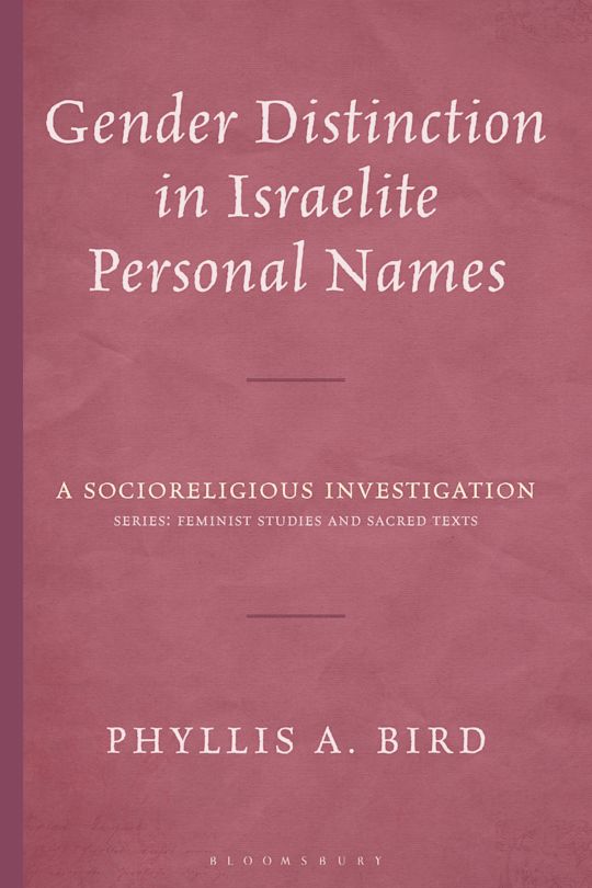 Gender Distinction in Israelite Personal Names cover