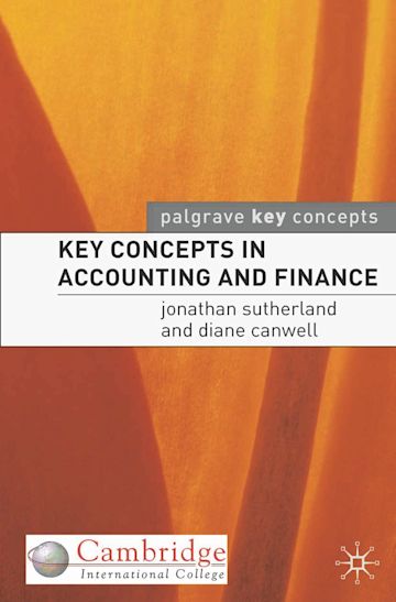 Key Concepts in Accounting and Finance cover