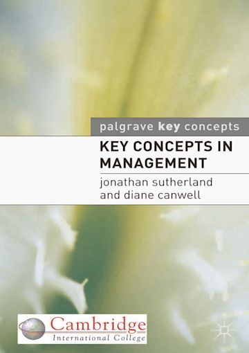 Key Concepts in Management cover