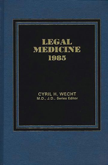 Legal Medicine 1985 cover