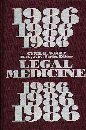 Legal Medicine 1986 cover