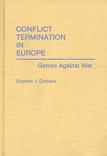 Conflict Termination in Europe cover