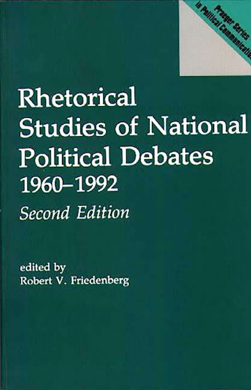 Rhetorical Studies of National Political Debates cover