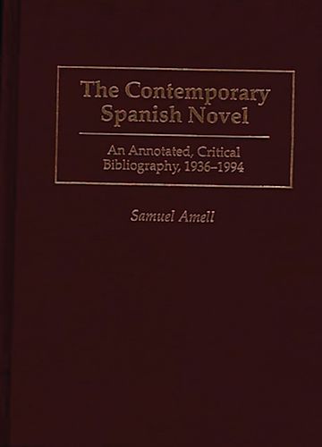 The Contemporary Spanish Novel cover