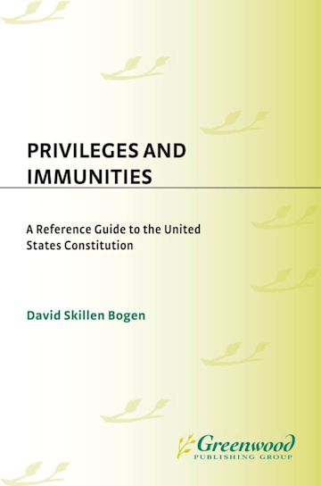 Privileges and Immunities cover