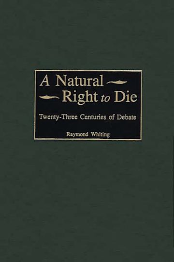 A Natural Right to Die cover