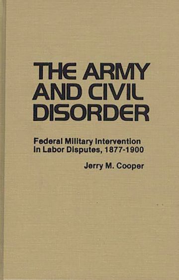 The Army and Civil Disorder cover