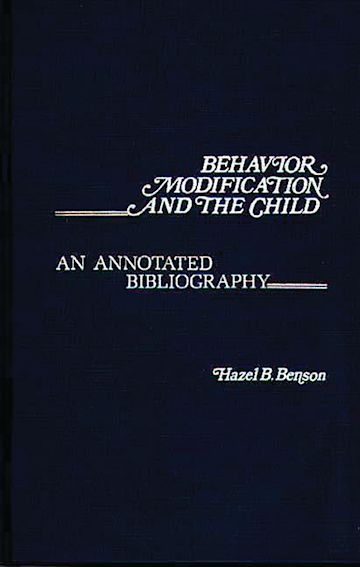 Behavior Modification and the Child cover