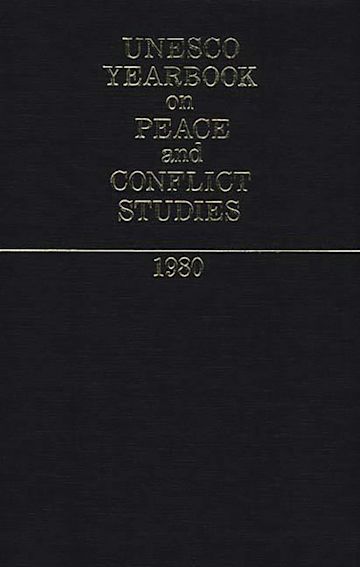 Unesco Yearbook on Peace and Conflict Studies 1980. cover