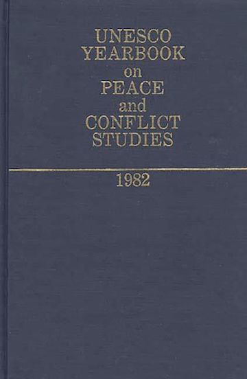 Unesco Yearbook on Peace and Conflict Studies 1982. cover