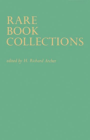 Rare Book Collections cover