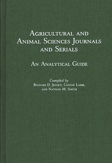 Agricultural and Animal Sciences Journals and Serials cover