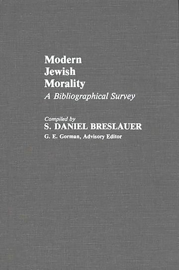 Modern Jewish Morality cover