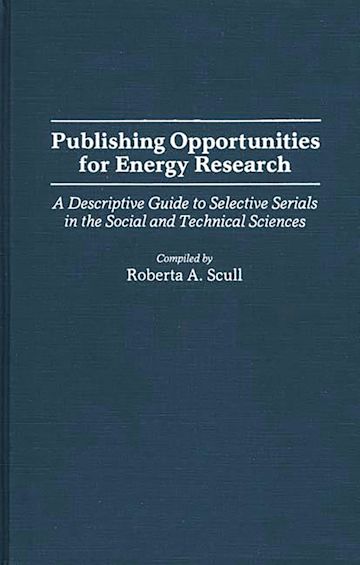 Publishing Opportunities for Energy Research cover