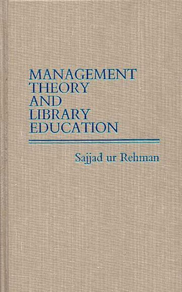 Management Theory and Library Education. cover