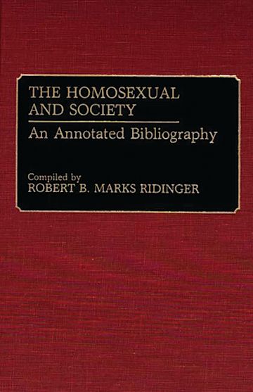 The Homosexual and Society cover