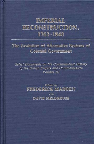 Imperial Reconstruction 1763-1840 cover