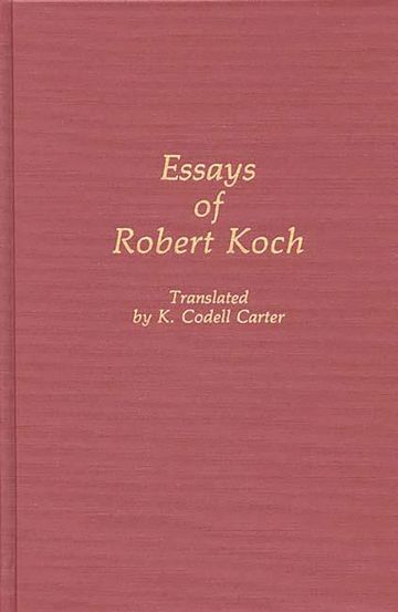 Essays of Robert Koch cover