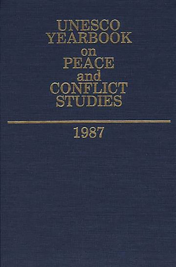 Unesco Yearbook on Peace and Conflict Studies 1987 cover