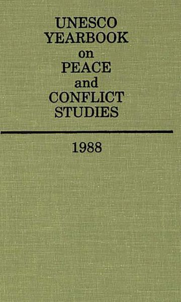 Unesco Yearbook on Peace and Conflict Studies 1988 cover