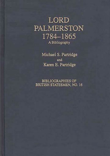 Lord Palmerston, 1784-1865 cover