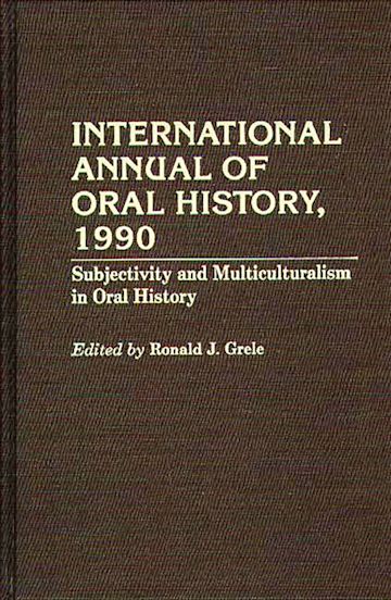 International Annual of Oral History, 1990 cover