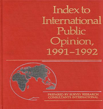 Index to International Public Opinion, 1991-1992 cover