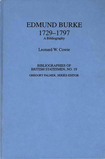 Edmund Burke, 1729-1797 cover
