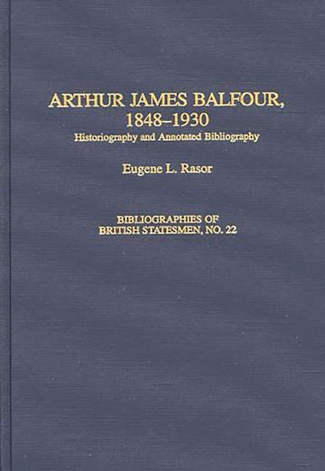 Arthur James Balfour, 1848-1930 cover