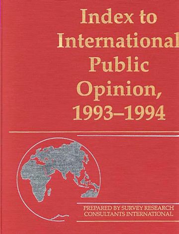 Index to International Public Opinion, 1993-1994 cover