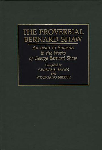 The Proverbial Bernard Shaw cover
