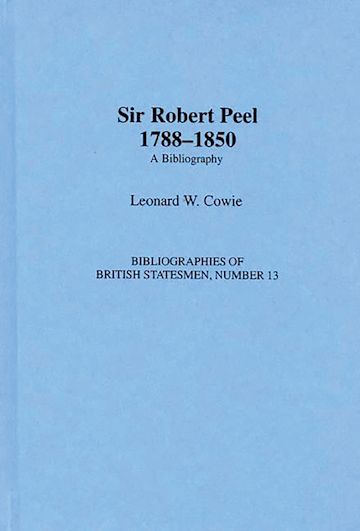 Sir Robert Peel, 1788-1850 cover