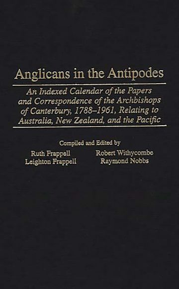 Anglicans in the Antipodes cover