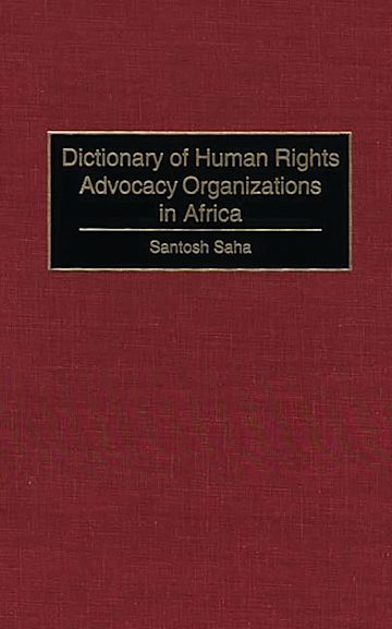 Dictionary of Human Rights Advocacy Organizations in Africa cover