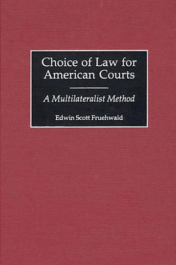 Choice of Law for American Courts cover