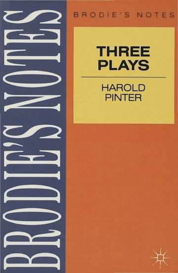 Pinter: Three Plays cover