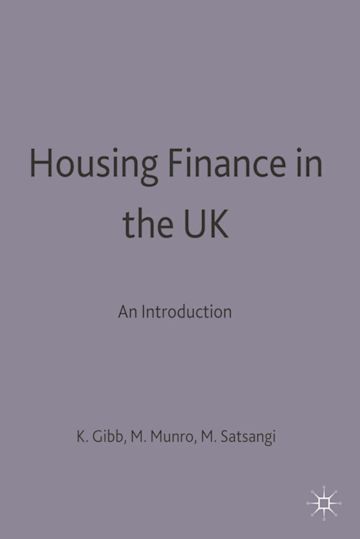 Housing Finance in the UK cover