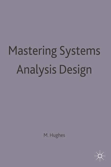 Mastering Systems Analysis Design cover