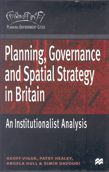 Planning, Governance and Spatial Strategy in Britain cover