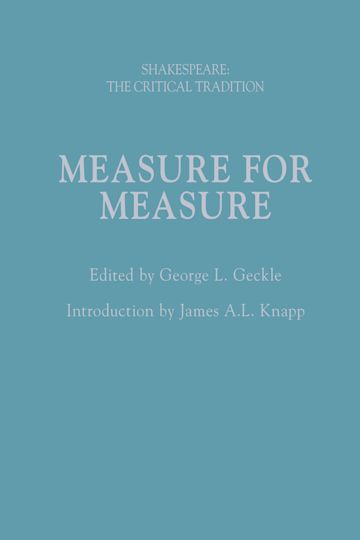 Measure for Measure cover