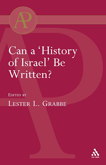 Can a 'History of Israel' Be Written? cover