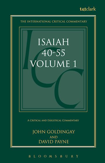 Isaiah 40-55 Vol 1 (ICC) cover