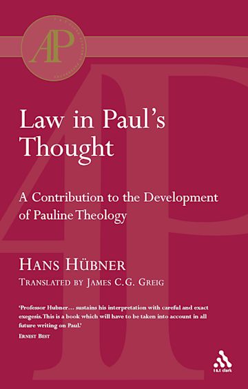 Law in Paul's Thought cover