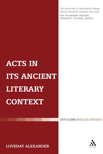 Acts in its Ancient Literary Context cover