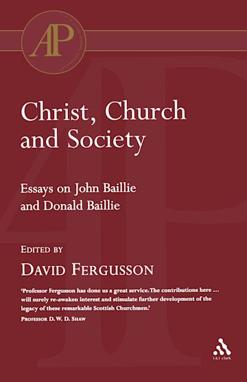 Christ, Church and Society cover