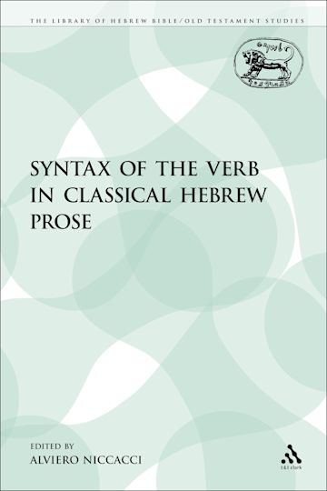 The Syntax of the Verb in Classical Hebrew Prose cover