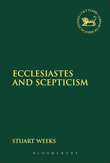 Ecclesiastes and Scepticism cover