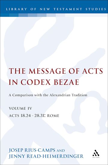 The Message of Acts in Codex Bezae (vol 4) cover