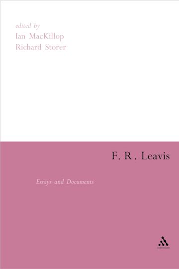 F.R. Leavis cover